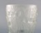 Kunstglas Vase aus Klarglas mit reliefierten Kirschen im Stil von Lalique, 1930er 4
