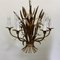 Wheat Sheaf Leaf Gold Gilt Chandelier, 1960s, Image 2