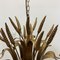 Wheat Sheaf Leaf Gold Gilt Chandelier, 1960s 5