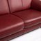 Dark Red Leather 2-Seat Sofa from Himolla 3