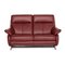Dark Red Leather 2-Seat Sofa from Himolla, Image 1