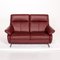 Dark Red Leather 2-Seat Sofa from Himolla 6