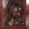Busto della Vergine Maria vintage in bronzo e legno, Immagine 3