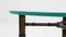 Vintage Glas und Eisen Couchtisch aus Metall, 1970er 4