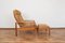 Mid-Century Danish Teak Armchair and Ottoman Set from Dyrlund, 1970s. 2