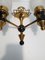 Neoclassical Gilt Bronze and Black Sconces, 1940s, Set of 2 2