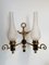 Neoclassical Gilt Bronze and Black Sconces, 1940s, Set of 2 4