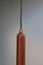 Minimalistische Skulpturelle Deckenlampe aus Kupfer, Holz & Messing von Lumi Milano, 1950er 8