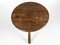 Table Basse Tripode Brutaliste Mid-Century en Bois Massif 3