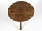 Tavolino da caffè Mid-Century brutalista in legno massiccio tripode, Immagine 3