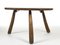 Tavolino da caffè Mid-Century brutalista in legno massiccio tripode, Immagine 2