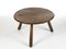 Mid-Century Brutalist Solid Wood Tripod Coffee Table 1