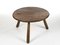 Mid-Century Brutalist Solid Wood Tripod Coffee Table, Image 1