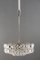 Lámpara de araña de cristal de níquel de Bakalowits & Söhne, años 50, Imagen 1