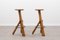 Brutalist Oak Stools, 1980s, Set of 2, Image 1