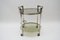 Nickel Plated and Smoked Glass Serving Trolley, 1970s, Image 1