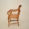 19th Century Biedermeier German Cherrywood and Brown Leather Armchair 12