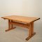 Mid-Century Brutalist French Solid Pine Trestle Dining Table, 1970s 12