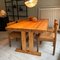 Mid-Century Brutalist French Solid Pine Trestle Dining Table, 1970s 16