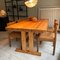 Mid-Century Brutalist French Solid Pine Trestle Dining Table, 1970s, Image 16