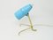 Mid-Century Light Blue Wall or Table Lamp by Rupert Nikoll, Vienna, 1950s 4