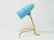 Mid-Century Light Blue Wall or Table Lamp by Rupert Nikoll, Vienna, 1950s 6