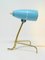 Mid-Century Light Blue Wall or Table Lamp by Rupert Nikoll, Vienna, 1950s 2
