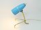 Mid-Century Light Blue Wall or Table Lamp by Rupert Nikoll, Vienna, 1950s 3