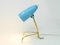 Mid-Century Light Blue Wall or Table Lamp by Rupert Nikoll, Vienna, 1950s 5