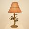 Mid-Century Italian Faux Bamboo Table Lamp with Parrots and Bamboo Lamp Shade, 1970s 3