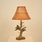 Lampe de Bureau Mid-Century en Faux Bambou avec Abat-Jour Perroquet et Bambou, Italie, 1970s 9