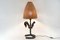 Lámpara de mesa con gallo de hierro forjado, años 50, Imagen 2
