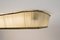 Large Mid-Century Brass, Fabric and Acrylic Glass Billiard Lamp, 1950s, Image 11