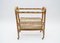 Italian Bamboo and Rattan Bar Cart Serving Trolley, 1950s 1