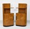 Art Deco Birdseye Maple Bedside Cabinets, 1930s, Set of 2 3