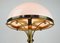 Lampe de Bureau Mushroom Mid-Century Art Déco en Laiton Opaline 10