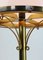 Mid-Century Art Deco Brass Opaline Mushroom Table Lamp 8