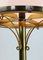 Mid-Century Art Deco Brass Opaline Mushroom Table Lamp, Image 8