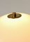 Mid-Century Art Deco Brass Opaline Mushroom Table Lamp 14