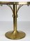 Mid-Century Art Deco Brass Opaline Mushroom Table Lamp 2