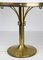 Mid-Century Art Deco Brass Opaline Mushroom Table Lamp, Image 2