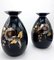 Art Deco Black, Silver, Red & Gold Ceramic Vases by Charles Catteau for Boch Frères, 1933, Set of 2 6