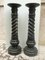 Antique Empire Style Black Marble Capitals, 1900s, Set of 2 1