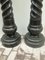 Antique Empire Style Black Marble Capitals, 1900s, Set of 2 7