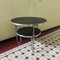 Vintage Bauhaus Metal and Black Linoleum Loop Side Table from Mauser Werke Waldeck 1