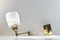 Vintage Danish Adjustable Brass and Glass Sconce from Abo Metallkunst, 1970s 1