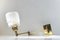 Vintage Danish Adjustable Brass and Glass Sconce from Abo Metallkunst, 1970s, Image 1