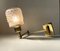 Vintage Danish Adjustable Brass and Glass Sconce from Abo Metallkunst, 1970s 3