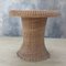 Vintage Rattan Tisch mit integrierter Holzplatte. 1970 - 1975 4