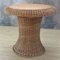 Vintage Rattan Tisch mit integrierter Holzplatte. 1970 - 1975 1